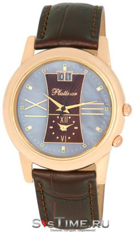 Platinor Мужские золотые наручные часы Platinor 40150.732