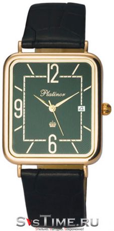 Platinor Мужские золотые наручные часы Platinor 54650.510