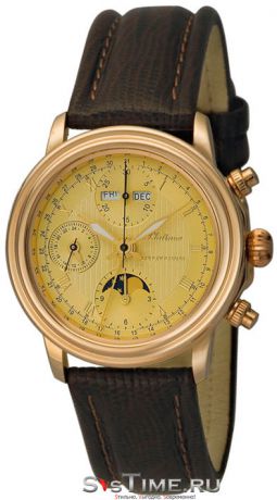 Platinor Мужские золотые наручные часы Platinor 57850.421