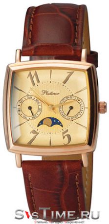 Platinor Мужские золотые наручные часы Platinor 58550.412