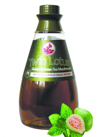 Twin Lotus Твин Лотус растительный  Ополаскиватель для полости рта -Гуава и Зеленый чай  330 мл