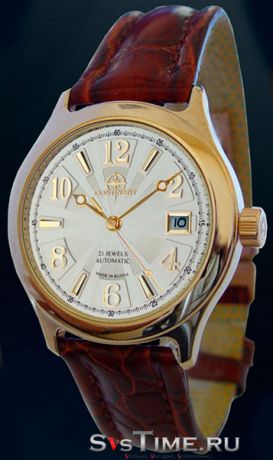 Континент Мужские золотые российские наручные часы Континент 103.11.8215 Gold