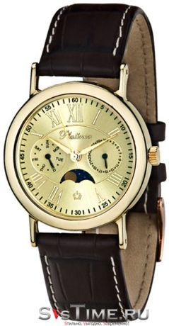 Platinor Мужские золотые наручные часы Platinor 54860.417