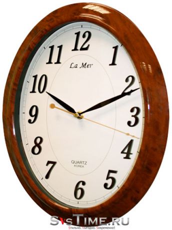 La Mer Настенные интерьерные часы La Mer GD043013 BRN черн.цифры