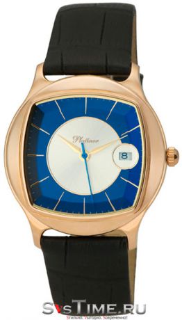 Platinor Мужские золотые наручные часы Platinor 52250.607