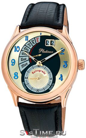 Platinor Мужские золотые наручные часы Platinor 52750.408