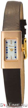 Platinor Женские золотые наручные часы Platinor 94750.126 коричневый ремешок