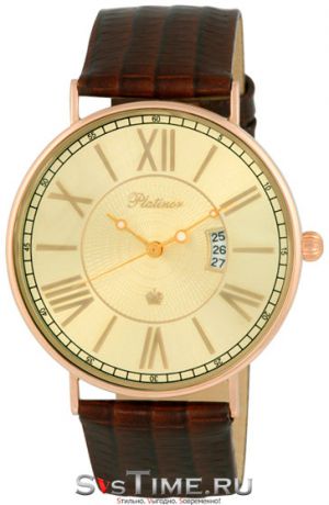 Platinor Мужские золотые наручные часы Platinor 56750.420
