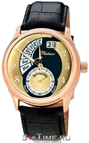 Platinor Мужские золотые наручные часы Platinor 52750.407