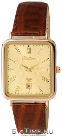 Platinor Мужские золотые наручные часы Platinor 54650.421