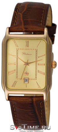 Platinor Мужские золотые наручные часы Platinor 50850.420