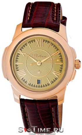 Platinor Мужские золотые наручные часы Platinor 71250.420
