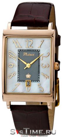 Platinor Мужские золотые наручные часы Platinor 54350-1.307