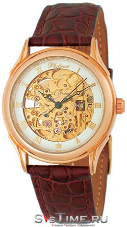 Platinor Мужские золотые наручные часы Platinor 41950.156