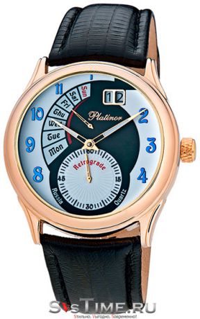 Platinor Мужские золотые наручные часы Platinor 52750.108