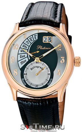 Platinor Мужские золотые наручные часы Platinor 52750.207
