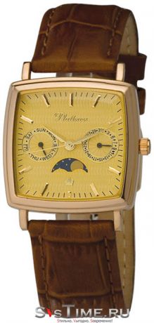 Platinor Мужские золотые наручные часы Platinor 58550.403