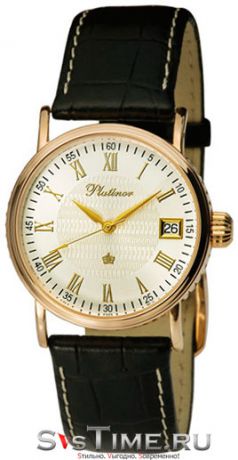Platinor Мужские золотые наручные часы Platinor 53550.221