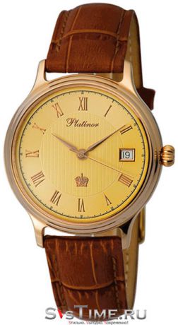 Platinor Мужские золотые наручные часы Platinor 56050.421