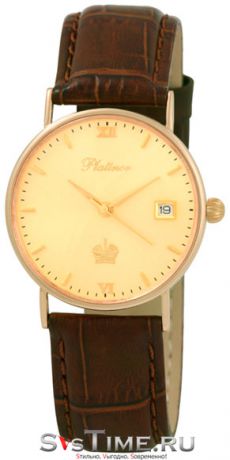 Platinor Мужские золотые наручные часы Platinor 54550.416