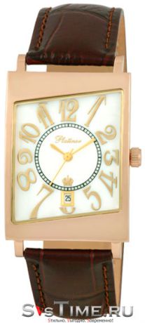 Platinor Мужские золотые наручные часы Platinor 54450-1.307