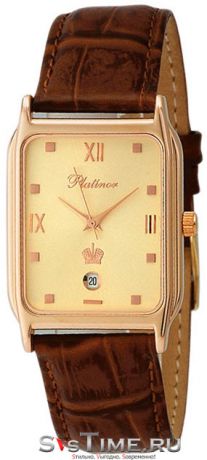 Platinor Мужские золотые наручные часы Platinor 50850.416