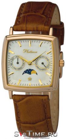Platinor Мужские золотые наручные часы Platinor 58550.303