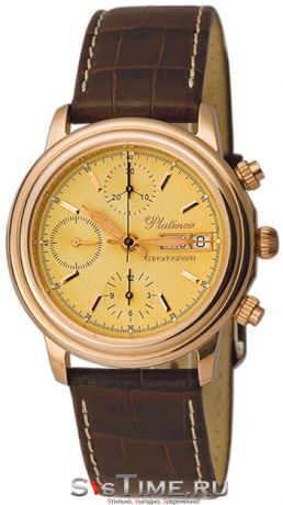 Platinor Мужские золотые наручные часы Platinor 57750.404