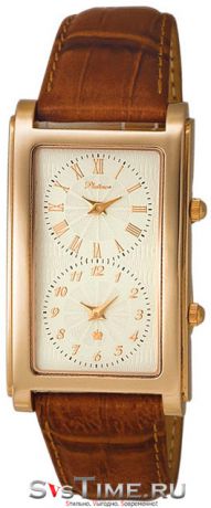 Platinor Мужские золотые наручные часы Platinor 48550-1.144