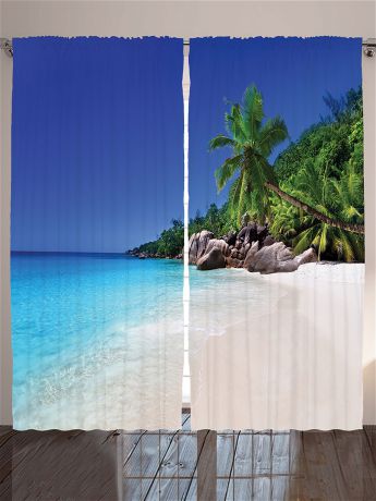 Magic Lady Фотошторы "Пальмы над песчаным пляжем", 290*265 см