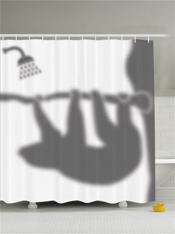 Magic Lady Фотоштора для ванной "Ленивец под душем", 180*200 см