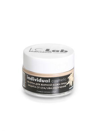 I.C.Lab Individual cosmetic Bв-крем для жирной кожи лица с живыми клетками имбиря.