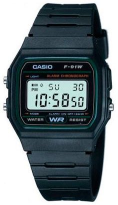 Casio Мужские японские наручные часы Casio F-91W-3S