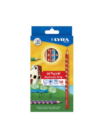 Lyra Lyra groove 10 цв.цветные карандаши утолщ.