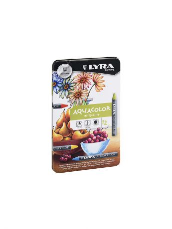 Lyra Aquacolor восковые акварельные карандаши 12 цветов.
