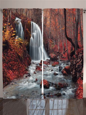 Magic Lady Фотошторы "Водопад в терракотовом лесу", 290*265 см