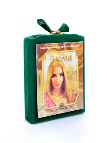 Aasha Herbals Краска для волос натуральная аюрвведическая Золотой Блонд