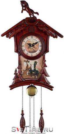 Columbus Настенные интерьерные часы с кукушкой Columbus CQ089 Лошадь
