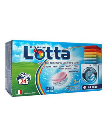 LOTTA Таблетки для стирки цветного белья "LOTTA" Италия 24 шт.
