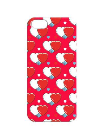 Chocopony Чехол для iPhone 5/5s "Красно-белые сердца" Арт. IP5-097
