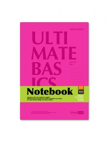 Альт Офис-блокнот а4, 64 л.  "ultimate basics, сambridge", розовый