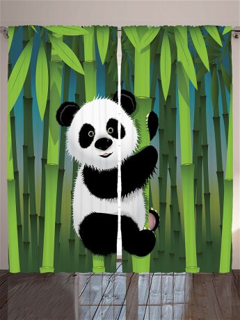Magic Lady Комплект фотоштор "Панда на бамбуке", 290*265 см
