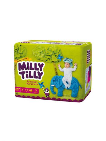 MiLLY TiLLY Milly Tilly Дневные подгузники для детей   Мини 2  (3-6кг)  68шт.