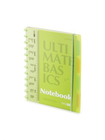 Альт Бизнес-блокнот  с пластиковой линейкой  а4, 80 л. гр."ultimate basics", разделители, зеленый