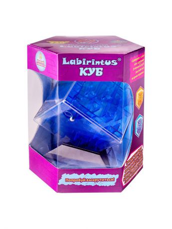 Labirintus Лабиринтус Куб, 10см, синий, прозрачный