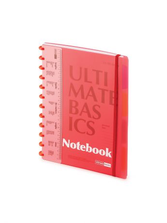 Альт Бизнес-блокнот  с пластиковой линейкой  а4, 80 л. гр."ultimate basics", разделители, красный