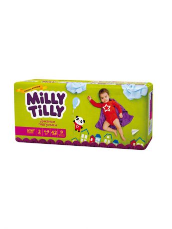 MiLLY TiLLY Milly Tilly Дневные подгузники для детей   Миди 3  (4-9кг)  42шт.