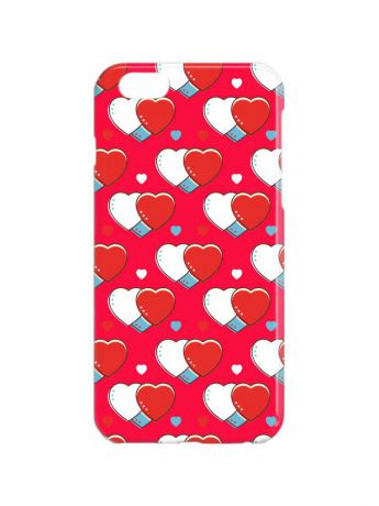 Chocopony Чехол для iPhone 6 "Красно-белые сердца"