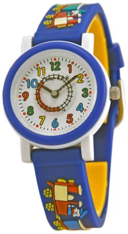 Тик-Так Подарочный набор детских часов с ручкой Тик-Так Н104-2 синий поезд