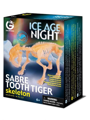 Geoworld Сборная модель светящаяся Скелет Саблезубого тигра